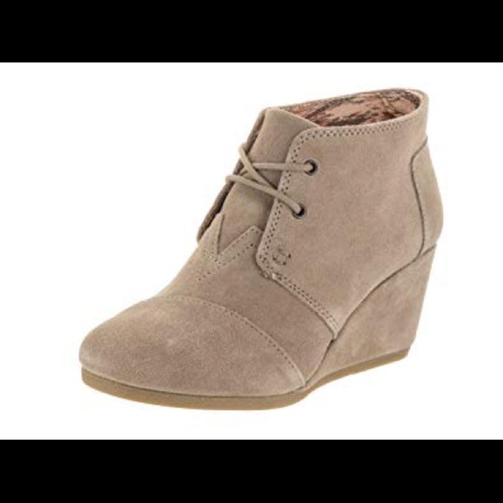 TOMS desert wedge bootie